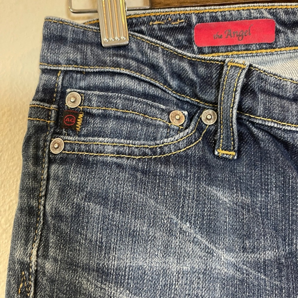 AG Adriano Goldschmied The Angel Bootcut Jeans Medium‎ Wash Blue Low Rise Y2K - Picture 6 of 9